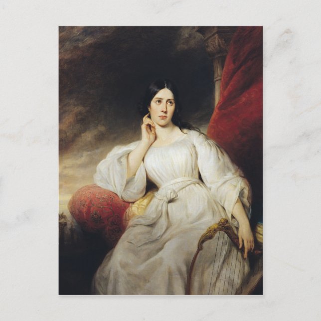 Postal Madame Malibran en el rol de Desdemona, 1830 (Anverso)