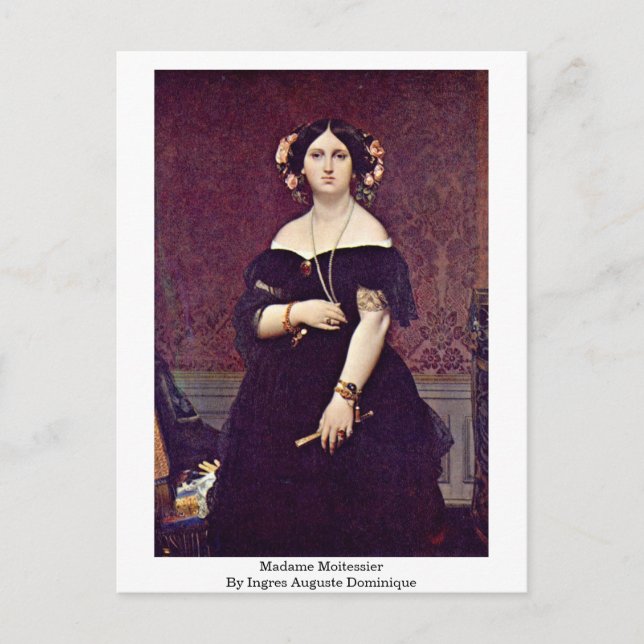 Postal Madame Moitessier Por Ingres Auguste Dominique (Anverso)