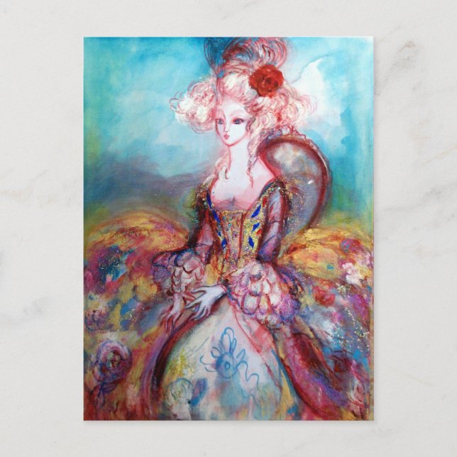 Postal MADAME POMPADOUR / Elegante Moda De Belleza (Anverso)