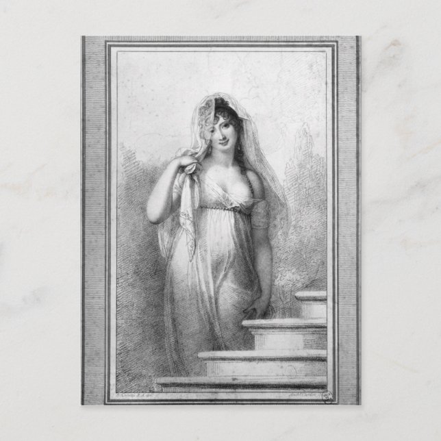 Postal Madame Recamier (Anverso)