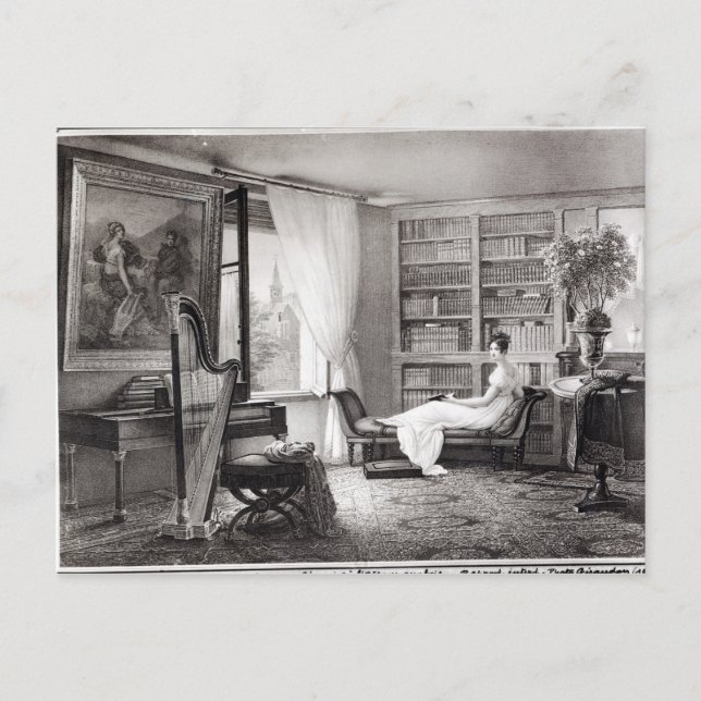 Postal Madame Recamier en la Abbaye-aux-Bois (Anverso)