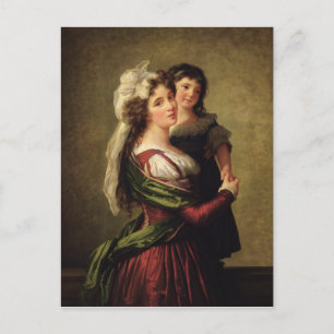 Postal Madame Rousseau y su hija, 1789