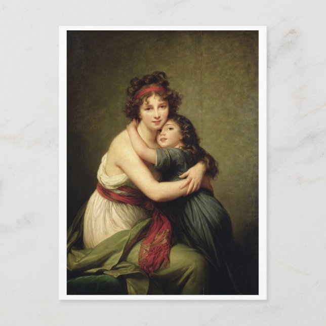 Postal Madame Vigee-Lebrun y su hija (Anverso)