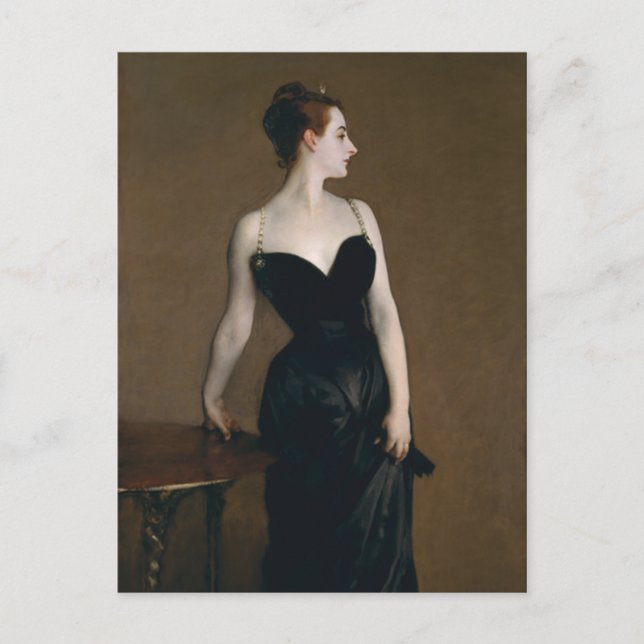 Postal Madame X de John Singer Sargent (Anverso)
