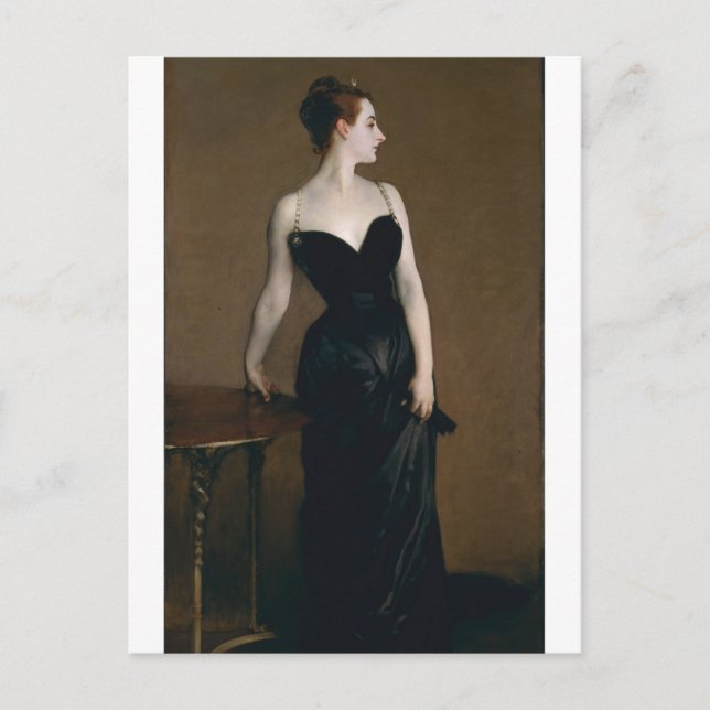 Postal Madame X de John Singer Sargent (Anverso)