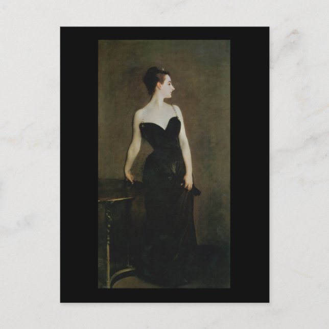 Postal Madame X de John Singer Sargent (Anverso)