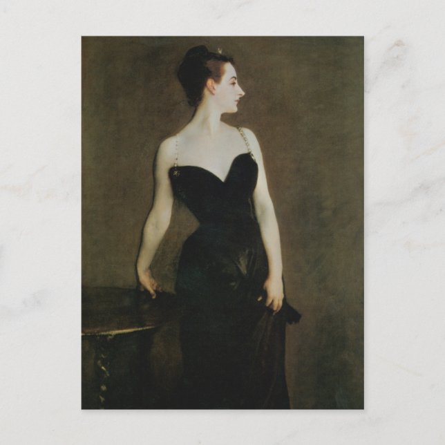 Postal Madame X de John Singer Sargent (Anverso)