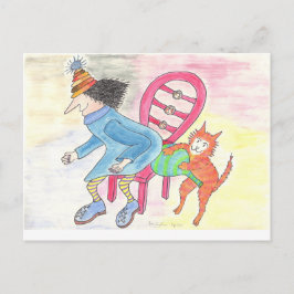 Postal MadCatWoman & WhoopeeCushionCat Nº 1