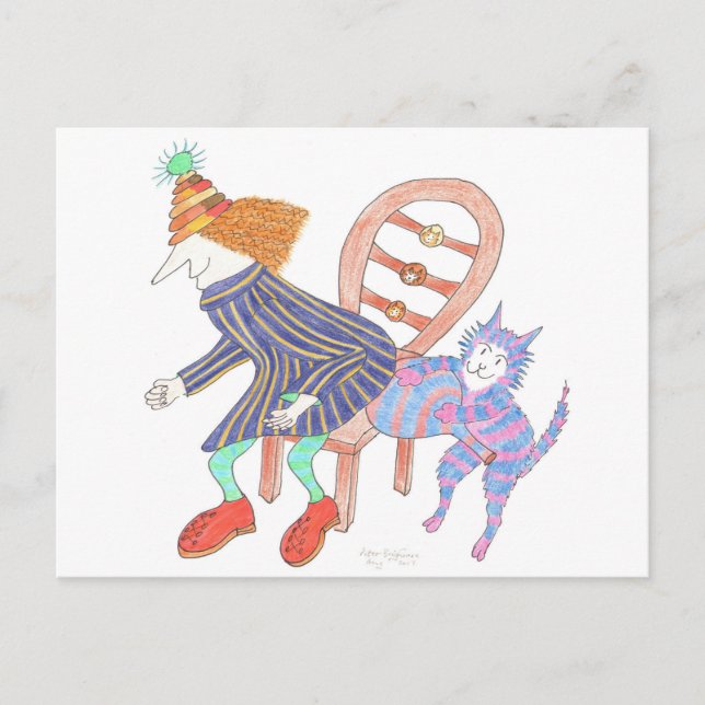 Postal MadCatWoman y WhoopeeCushionCat No.2 (Anverso)