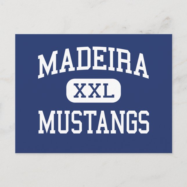 Postal Madeira - Mustangs - Escuela Secundaria - Cincinna (Anverso)