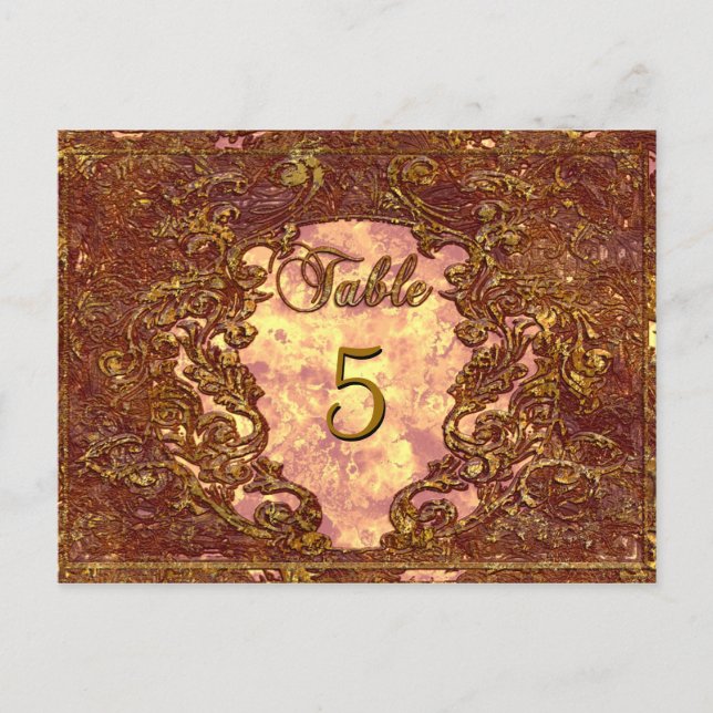 Postal Madelina Kandice Victorian Table Number Card (Anverso)