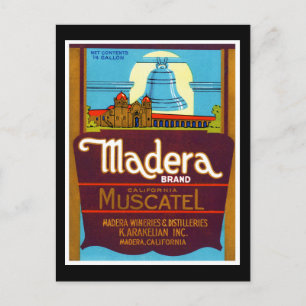 Postal Madera Muscatel