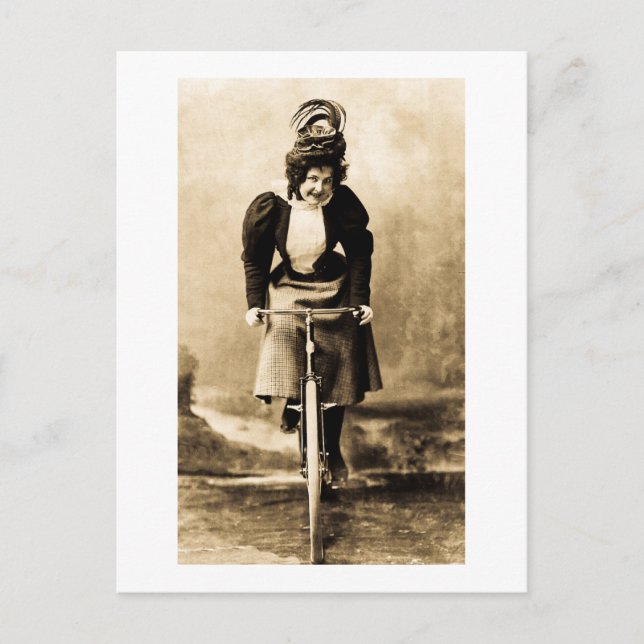 Postal Madge Lessing sobre la cosecha de bicicletas 1902 (Anverso)