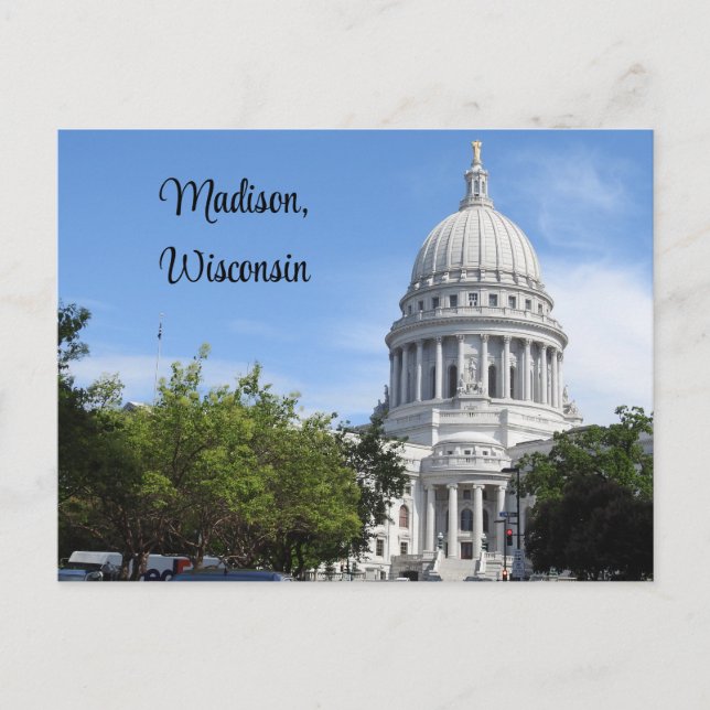 Postal Madison, Capitolio Estatal de Wisconsin (Anverso)