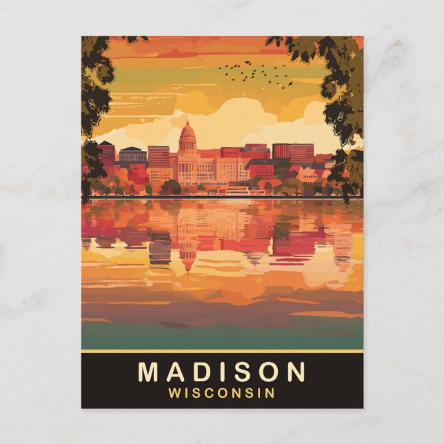 Postal Madison, Wisconsin (Anverso)