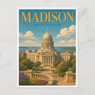 Postal Madison Wisconsin Capitolio Estatal GeoSaga