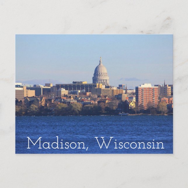 Postal Madison Wisconsin La Postcarta Del Capitolio (Anverso)