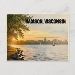 Postal Madison Wisconsin Lago Mendota