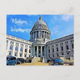 Postal Madison, Wisconsin Postcard The Capitol