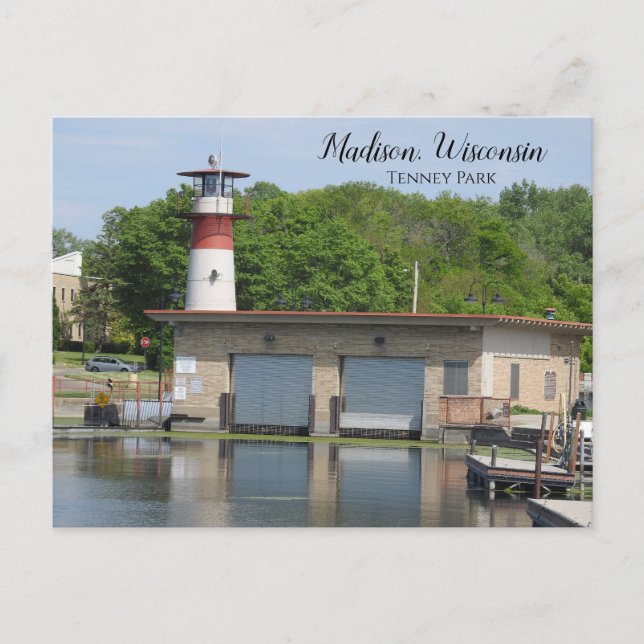 Postal Madison, Wisconsin Tenney Park Fotografía (Anverso)