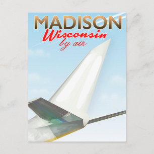Postal Madison Wisconsin USA Vintage poster