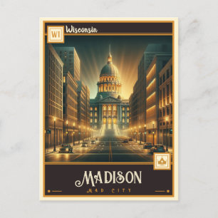 Postal Madison, Wisconsin   Vintage