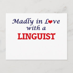 Postal Madly enamorada de un lingüista