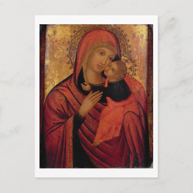 Postal Madonna and Child, c.1650 (panel) (Anverso)