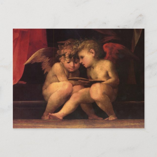 Postal Madonna con cuatro santos en detalle (Anverso)