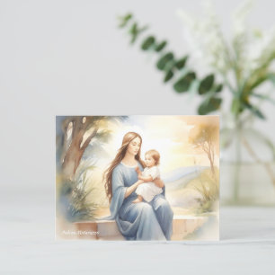 Postal Madonna con el niño Jesús