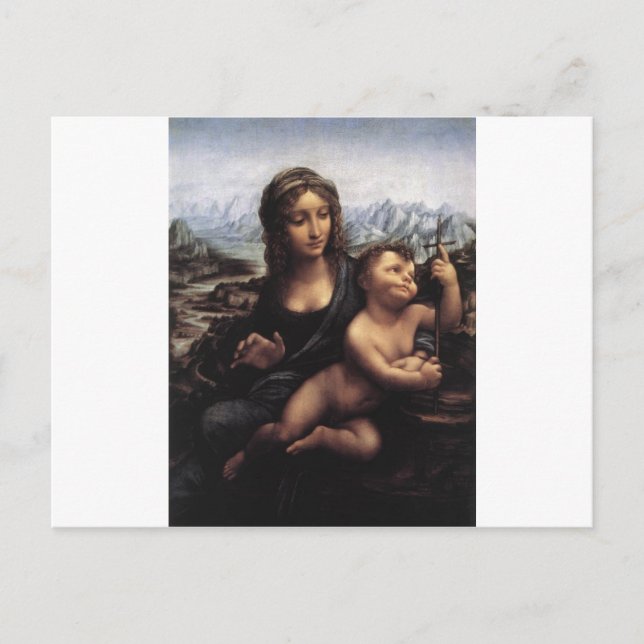 Postal Madonna con el Yarnwinder (Anverso)