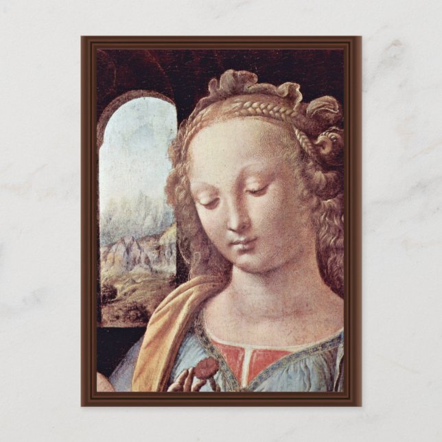 Postal Madonna Con La Carnación De Leonardo Da Vinci (Anverso)