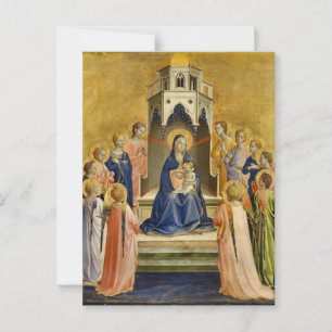 Postal Madonna con niños y doce ángeles, Fra Angelico
