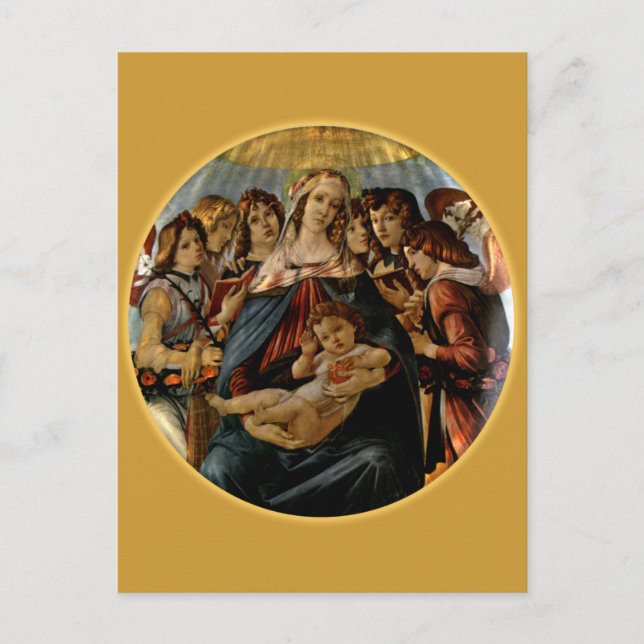Postal Madonna de la granada - Botticelli (Anverso)