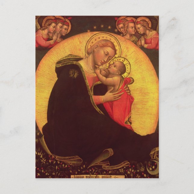 Postal Madonna de la humildad, 1390-1400 (Anverso)