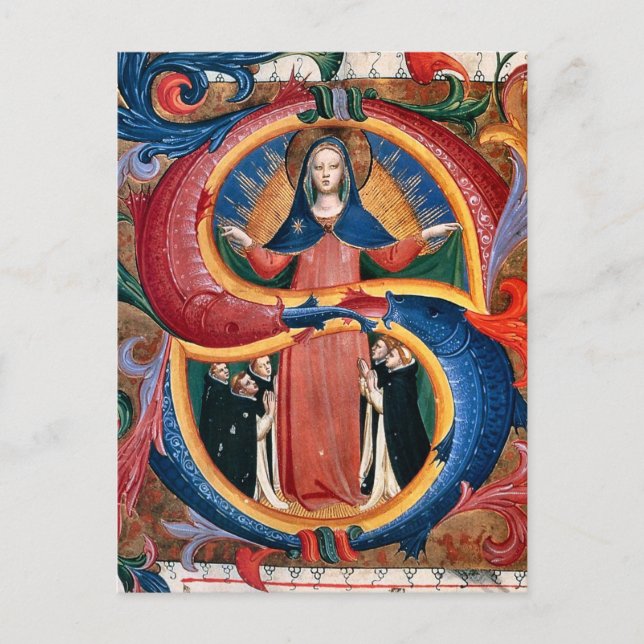 Postal Madonna de la piedad con fríos arrodillados por An (Anverso)