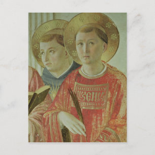 Postal Madonna de la Sombra, detalle de Santo Tomás