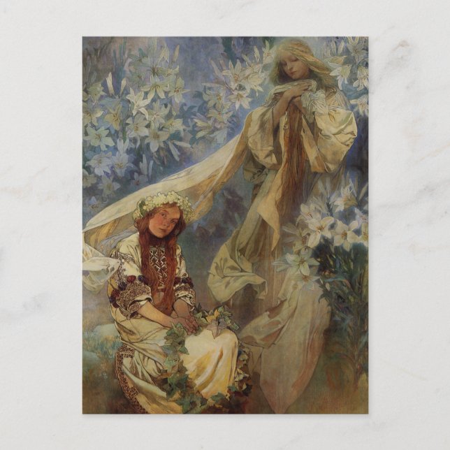 Postal Madonna de los Lillies (Anverso)
