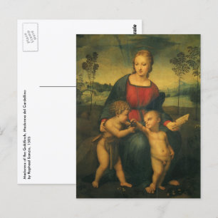 Postal Madonna del Cardellino por Rafael Sanzio