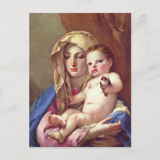 Postal Madonna del Goldfinch (Anverso)