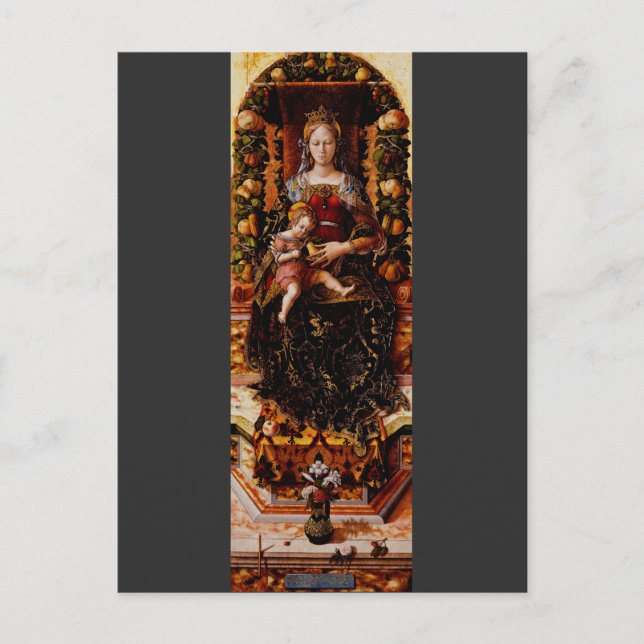 Postal Madonna della Candeletta por Carlo Crivelli (Anverso)