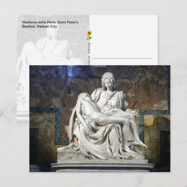 Postal Madonna della Pietà, Ciudad del Vaticano (Anverso / Reverso)