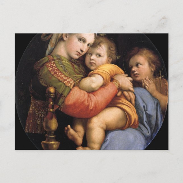 Postal Madonna Della Sedia (Anverso)