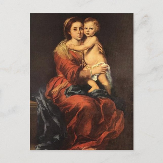 POSTAL MADONNA E HIJO (Anverso)
