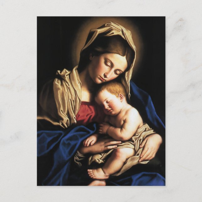 POSTAL MADONNA E HIJO (Anverso)