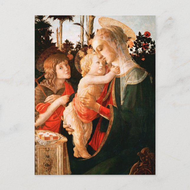 Postal Madonna e hijo con San Juan Bautista (Anverso)