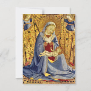 Postal Madonna e hijo de Fra Angelico