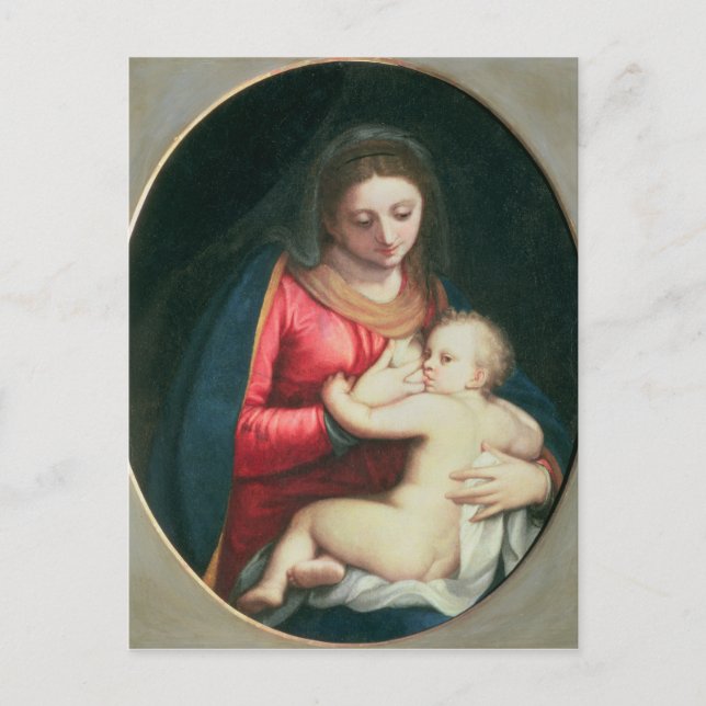 Postal Madonna e niño, 1598 (Anverso)
