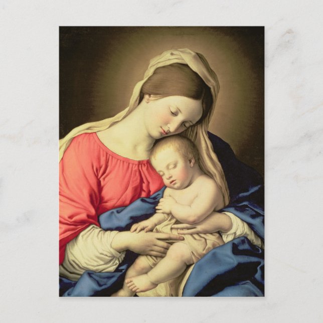 Postal Madonna e niño 3 (Anverso)