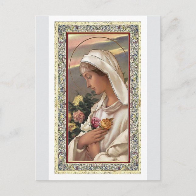 Postal Madonna en blanco (Anverso)